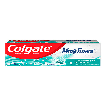 Зубная паста Colgate Макс Блеск с отбеливающими пластинками, 50 мл
