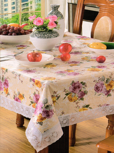Скатерть SKS-08 Париж 120*152 см, полиэстер, в ассортименте