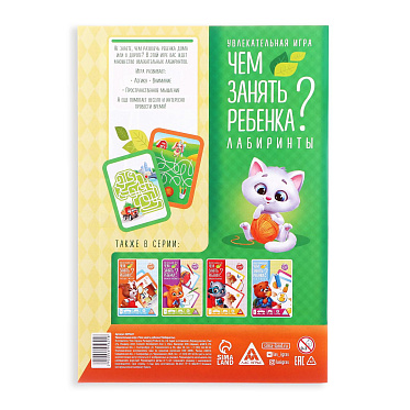 Настольная игра ЛАС ИГРАС 4695621 книга, Чем занять ребёнка? Лабиринты, А5, 26 страниц