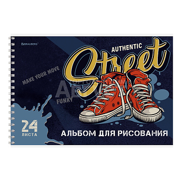 Альбом для рисования Brauberg 107108 А4, 4 дизайна Микс-1, 24 листов