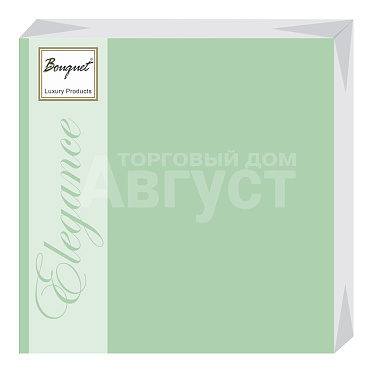 Салфетки бумажные Bouquet Elegance Colour 2-х слойные, 33 см, салатовые, 20 листов