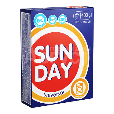 Стиральный порошок Sunday Universal для белого белья, автомат, 400 кг