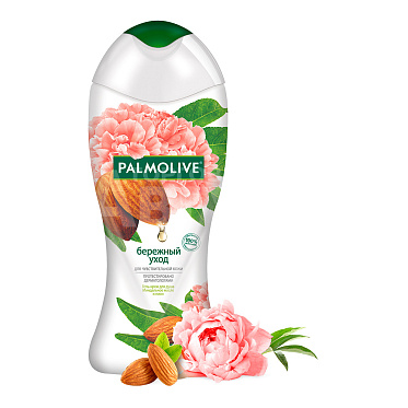 Гель для душа Palmolive Бережный уход Миндальное масло и Пион, женский, 250 мл
