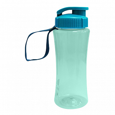 Бутылка для воды E-563 с ремешком, пластик, цвет в ассортименте, 0,5 л
