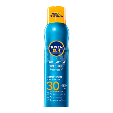 Спрей для загара Nivea SUN Защита и легкость SPF30, 200 мл