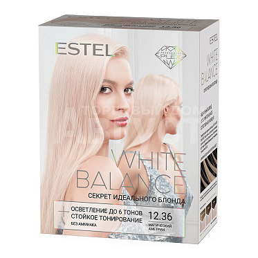 Краска для волос Estel Professional White Balance Секрет идеального блонда тон 12.36, магический аметрин