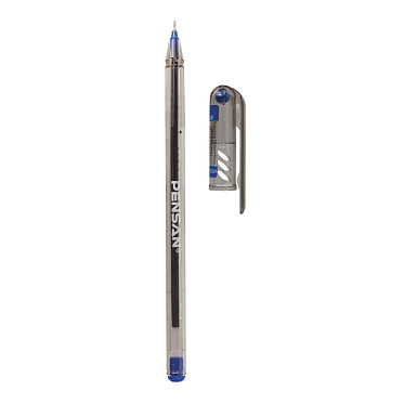Ручка Pensan 141595 шариковая масляная корпус прозрачный, 0,7мм, синий