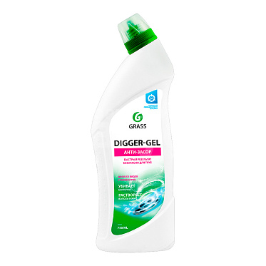 Чистящее средство Grass Digger-Gel против засоров труб, флакон, 750 мл