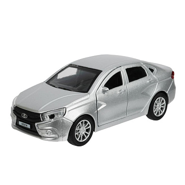 Машина VESTA-12-GR Технопарк Lada Vesta, двери открываются, 11,5 см, металл, цвет: серый