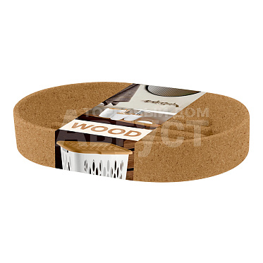 Мыльница Plast Team KL500610624 Keeplex Wood, 12*8,3*2 см, пластик