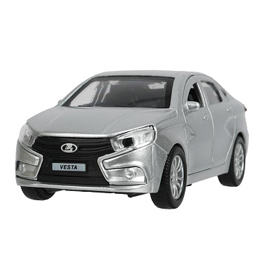 Машина VESTA-12-GR Технопарк Lada Vesta, двери открываются, 11,5 см, металл, цвет: серый
