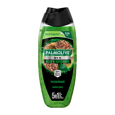 Гель для душа Palmolive Men 5в1 Кедр и кардамон, расслабляющий, мужской, 500 мл
