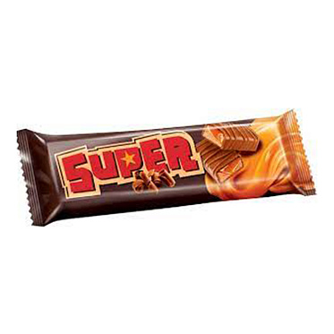 Шоколадный батончик SUPER с нугой и мягкой каремлью, 40 г