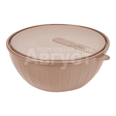 Салатник Sugar&Spice SE186811005 Vanilla, с крышкой, пластик, латте, 5 л