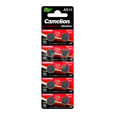 Батарейка Camelion АG13 LR1154, 303/357, алкалиновая, 1 шт