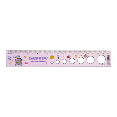 Линейка LB-9520 20 см, Зубастик, пластик, в ассортименте