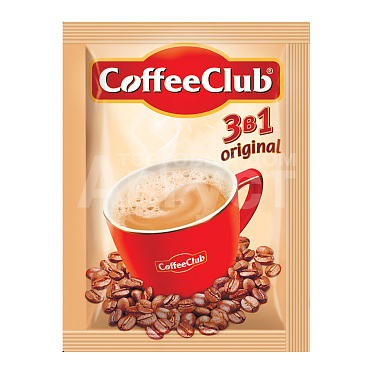 Кофе CoffeeClub Растворимый кофейный напиток 3 в 1, Original, 18 г