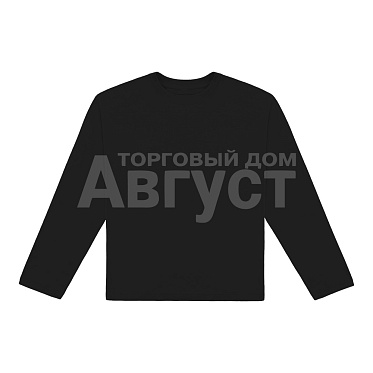 Лонгслив плотность 180г, размер L (48-50) 100% хлопок черный
