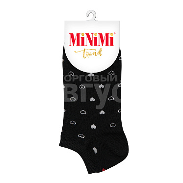 Носки женские Minimi MINI TREND 4206 укороченные с сердечками, размер 39-41, Nero