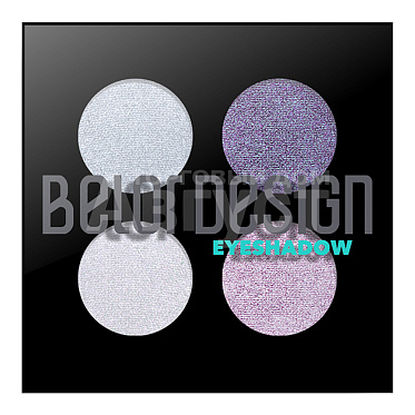 Тени для век Belor Design Delicate 4-х цветные, голубые, тон 43