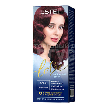 Крем-краска для волос Estel Love тон 5/56, бургундский