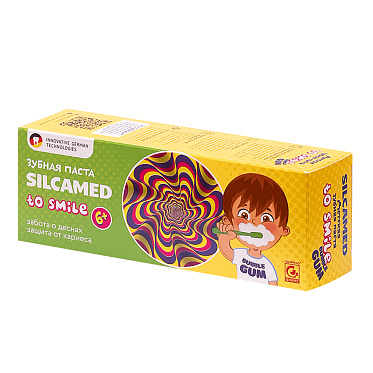 Зубная паста детская SILCAMED To Smile Bubble GUM 6+, 65 г