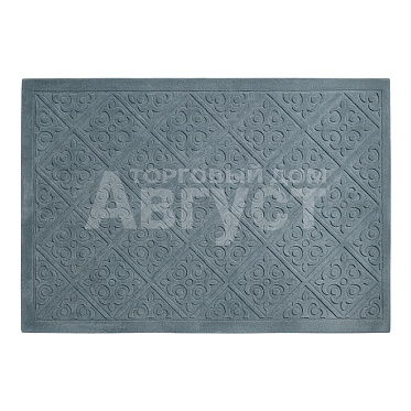 Коврик дверной Graily GR-6090-P5004-02 узор серый 60*90 см, ПВХ