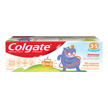 Зубная паста Colgate Апельсин без фторида 3-5лет, 60 мл