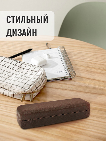 Футляр для очков мужских и женских цвет коричневый