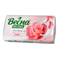 Мыло туалетное Весна Ассорти роза, 90 г