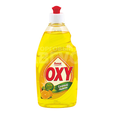 Средство для мытья посуды Romax OXY бальзам, сочный лимон, 450 г