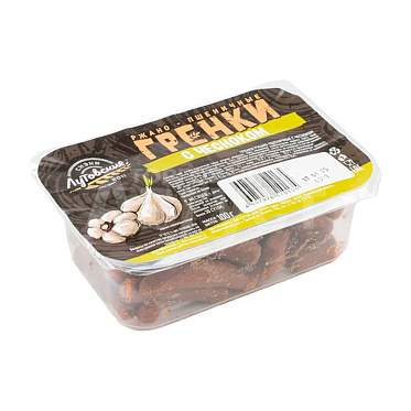 Гренки Лутовские ржано-пшеничные, со вкусом чеснока,в контейнере, 100 г