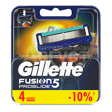 Кассеты сменные для бритья Gillette Fusion ProGlide 5 лезвий, мужские, 4 шт блистер