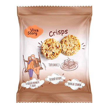Конфеты Viva Choco с комбинированным корпусом,Мультизлаковые Тирамису, 50 г