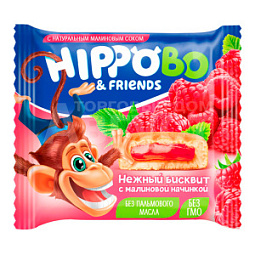 Пирожное Hippobo с малиновой начинкой, 32 г
