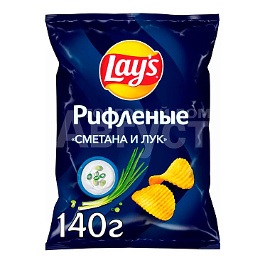 Чипсы Lays Сметана и лук, 140 г