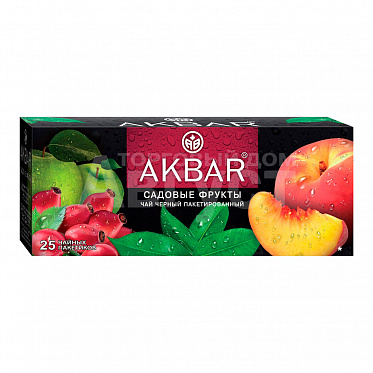 Чай черный Akbar Садовые фрукты, 25 пакетиков
