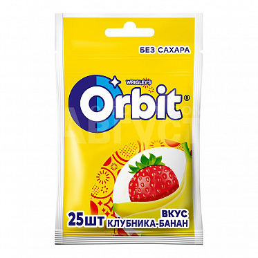 Жевательная резинка Orbit Клубника-Банан, 34 г