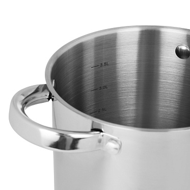 Кастрюля SATOSHI 822-305 со стекл.крышкой, сеткой, индукция 16х21 см, из нержавеющей стали, 4 л