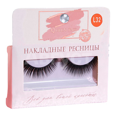 Ресницы накладные Queen fair Нежность во взгляде, без клея, черный, 13 мм