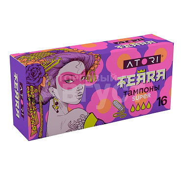 Тампоны гигиенические Атори Теара SUPER 4 капли, 16 шт