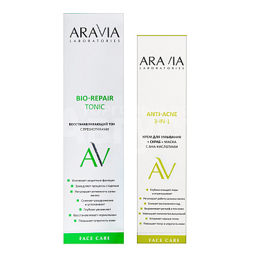 Набор ARAVIA Laboratories (Восстанавливающий тоник 250мл + крем для умывания 100 мл)