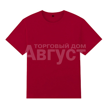 Футболка унисекс без принта, плотность 160г, размер 2XL (52-54) 100% хлопок карде супрем красный