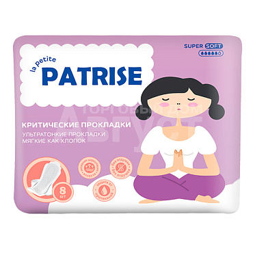 Прокладки гигиенические la petite Patrise супер, мягкие как хлопок, ультратонкие, софт, 8 шт
