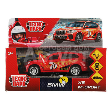 Машина X5-12SLSRT-RD Технопарк BMW X5 M-SPORT двери багаж открываются, 12 см, металл