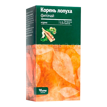 Бад Лопуха корень, фиточай 1,5г, 20 пакетов