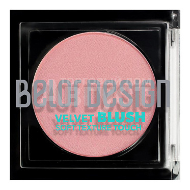 Румяна компактные Belor Design Velvet Touch, розово-персиковый, тон 102