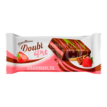 Кекс Rosso Bianco шоколадный"Doubi Pie" с клубничной начинкой, 40 г