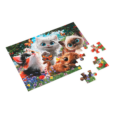 Пазл Умные игры 4630395007436 Котята. В коробке 35 деталей. 90х65х25 мм., картон