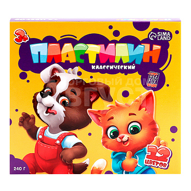 Пластилин ArtFox STUDY 7581347 1 сентября 240 г, 12 цветов